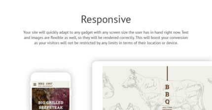 Template Situs Web Responsif Restoran BBQ - Fitur Gambar 1