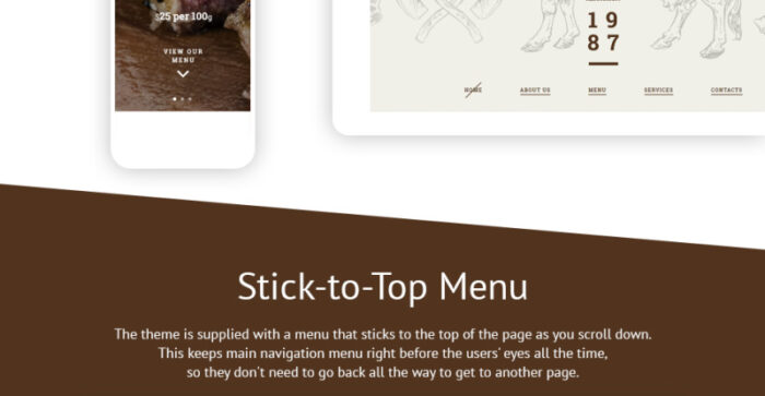 Template Situs Web Responsif Restoran BBQ - Fitur Gambar 2