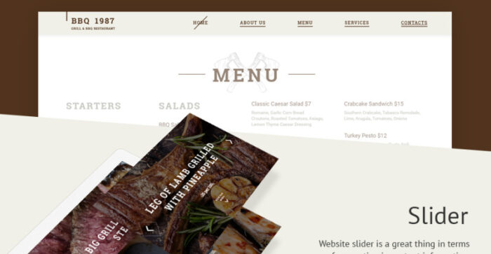 Template Situs Web Responsif Restoran BBQ - Fitur Gambar 3