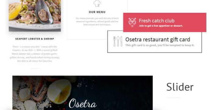 Template Situs Web Responsif Restoran Makanan Laut - Fitur Gambar 4