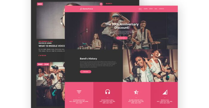 Tema WordPress Responsif Musik - Fitur Gambar 6