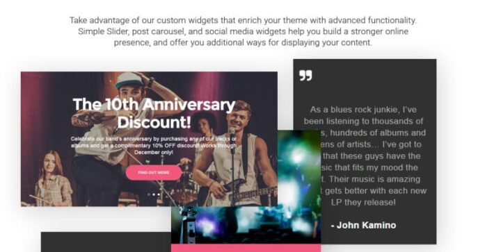 Tema WordPress Responsif Musik - Fitur Gambar 16