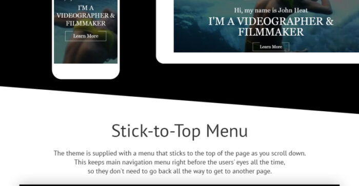 Template Situs Web Responsif Videografer - Fitur Gambar 2