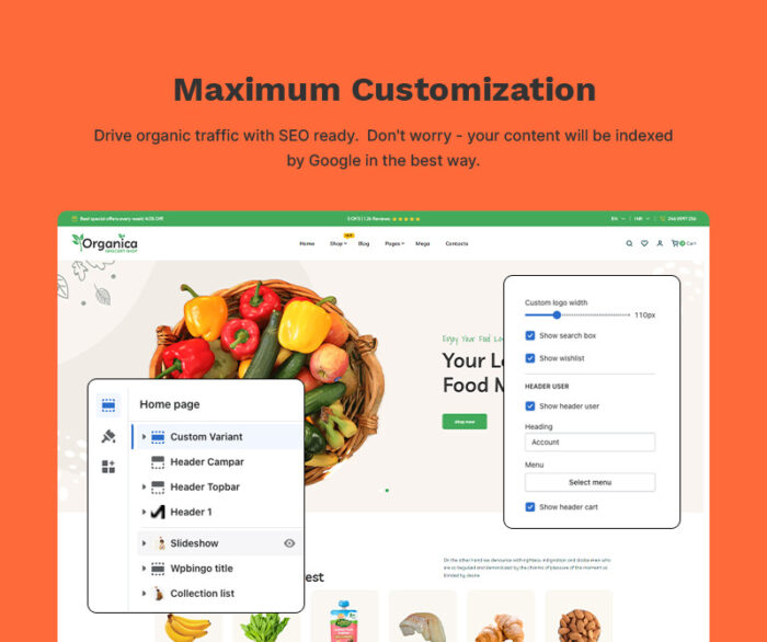 Organica - Toko Buah & Kelontong Organik Tema Responsif Serbaguna Shopify 2.0 Tingkat Tinggi - Fitur Gambar 6