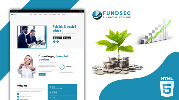 Template Halaman Arahan Penasihat Keuangan Fundsec - Fitur Gambar 1