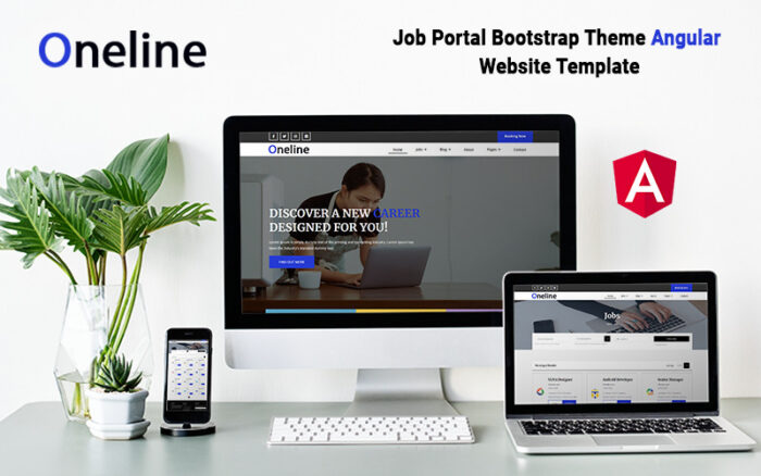 Oneline - Template Angular Portal Pekerjaan - Fitur Gambar 1