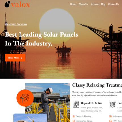 Valox – Tema WordPress Industri Minyak & Gas – Fitur Gambar 1