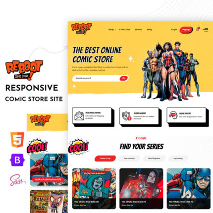 Reboot - Template Situs Web HTML5 Toko Komik - Fitur Gambar 1