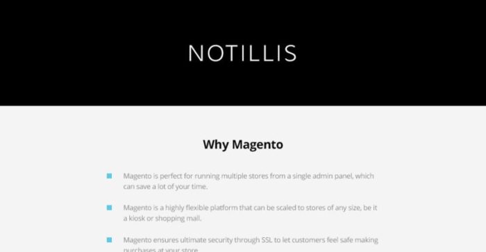 Notillis - Tema Magento Responsif Toko Sepatu - Fitur Gambar 1