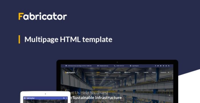 Fabricator - Template Situs Web HTML5 Perusahaan Industri - Fitur Gambar 1