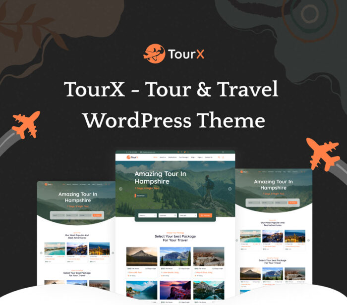 TourX - Tema WordPress Agensi Pariwisata Perjalanan - Fitur Gambar 1