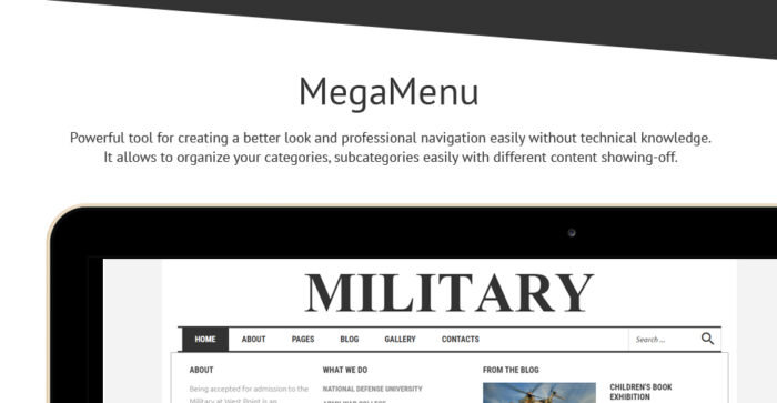 Template Joomla Responsif Militer - Fitur Gambar 2