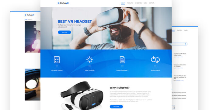 RufusVR - Tema WordPress Responsif untuk Startup VR - Fitur Gambar 2