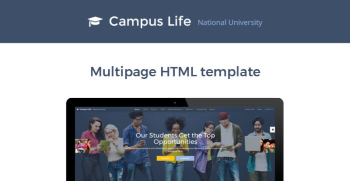 Kehidupan Kampus - Template Situs Web Multihalaman Universitas Nasional - Fitur Gambar 1