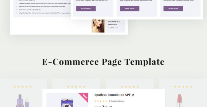 Template Situs Web Responsif Penata Rias & Kosmetik - Fitur Gambar 9