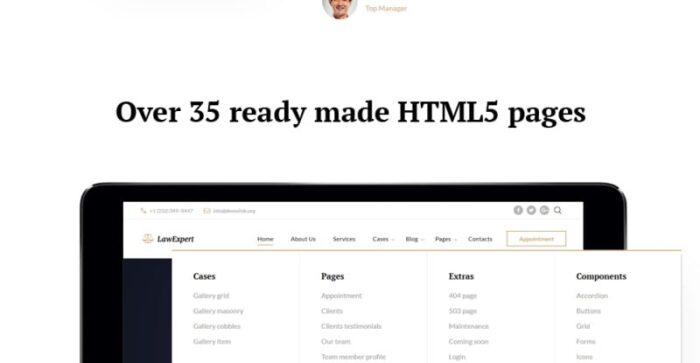 Pakar Hukum - Template Situs Web Responsif Firma Hukum - Fitur Gambar 6