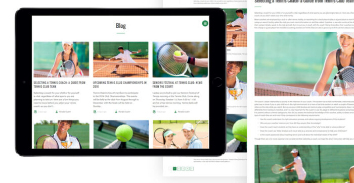 Klub Tenis - Template Situs Web Multihalaman Olahraga & Acara - Fitur Gambar 8