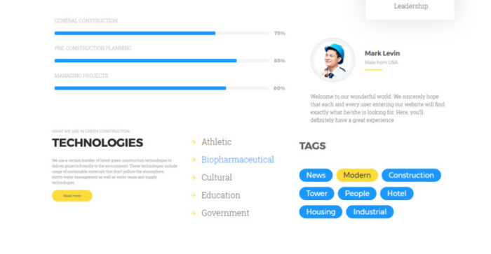 Template Situs Web Perusahaan Konstruksi Bersama - Fitur Gambar 3