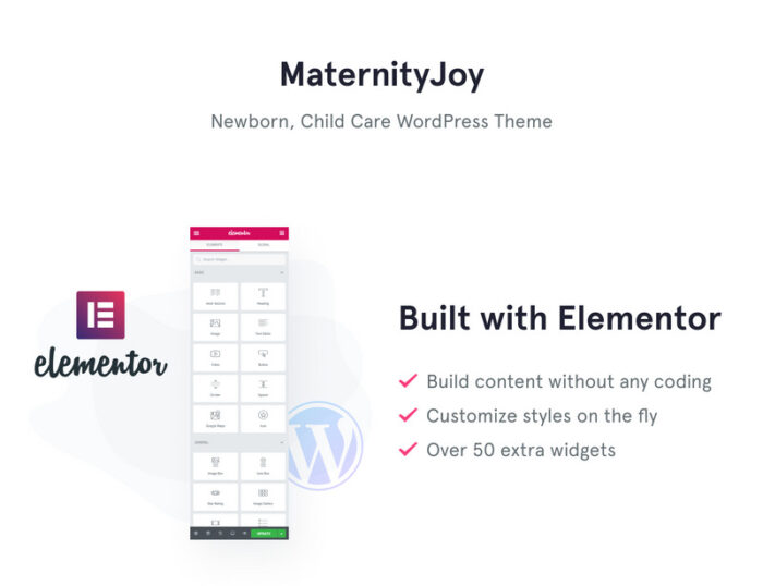 MaternityJoy - Tema WordPress Perawatan Bayi Baru Lahir dan Anak - Fitur Gambar 2