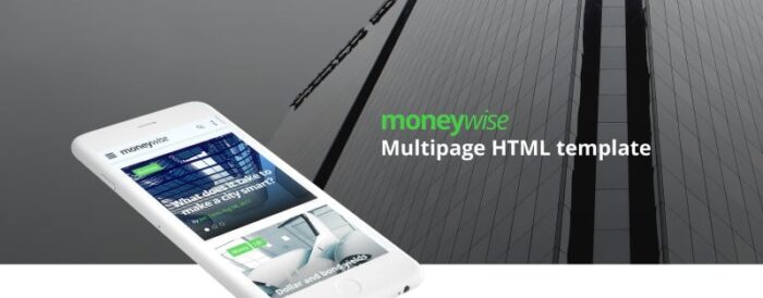 Moneywise - Template Situs Web Multihalaman Responsif Majalah Berita Keuangan - Fitur Gambar 1