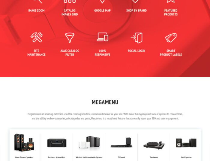 Audionica - Tema Audio Shop Magento - Fitur Gambar 3