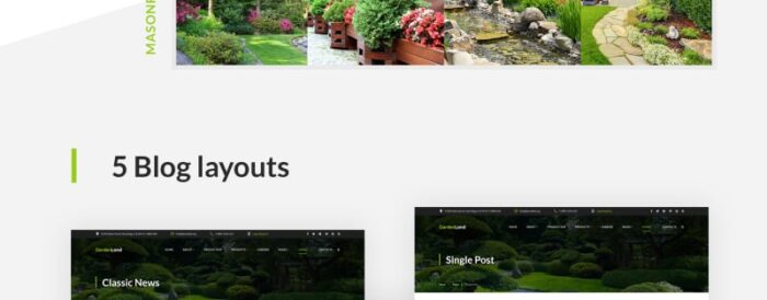 Garden Land - Template Situs Web Multihalaman Desain Eksterior - Fitur Gambar 11