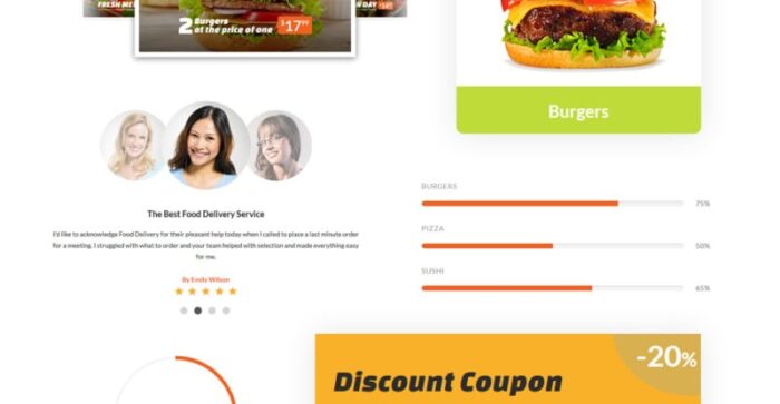 Template Situs Web Layanan Pemesanan Makanan - Fitur Gambar 3