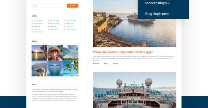 Template Situs Web Multihalaman Agen Perjalanan - Cruise Travel - Fitur Gambar 11