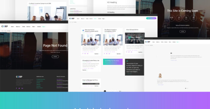 Corp - Template Situs Web Multihalaman Responsif Perusahaan Konsultan - Fitur Gambar 8
