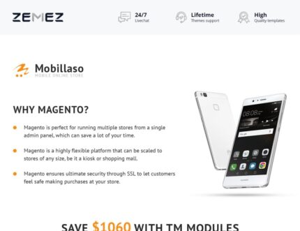 Mobillaso - Tema Magento Responsif Toko Seluler - Fitur Gambar 1