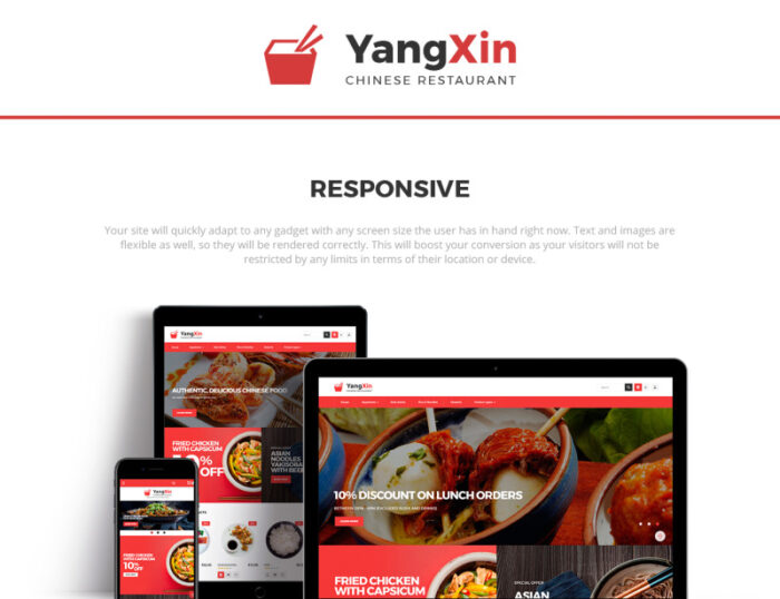 YangXin - Tema Magento Restoran Cina - Fitur Gambar 1