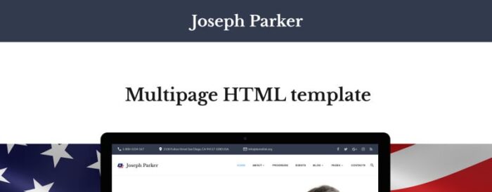 Joseph Parker - Template Situs Web Responsif Multihalaman untuk Kandidat Politik - Fitur Gambar 1