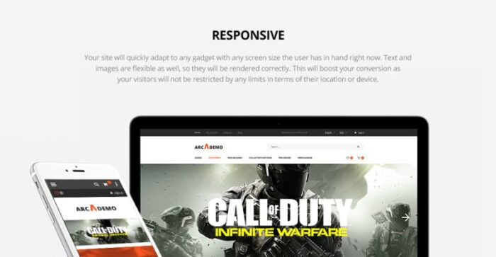 Arcademo - Tema Magento Responsif Toko Video Game - Fitur Gambar 2