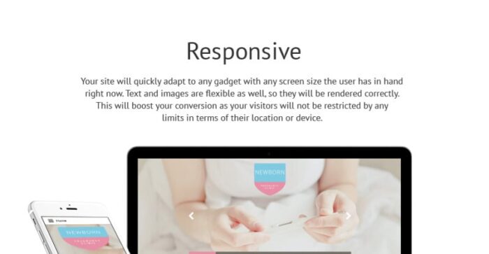 Template Joomla Responsif untuk Bayi Baru Lahir - Fitur Gambar 1