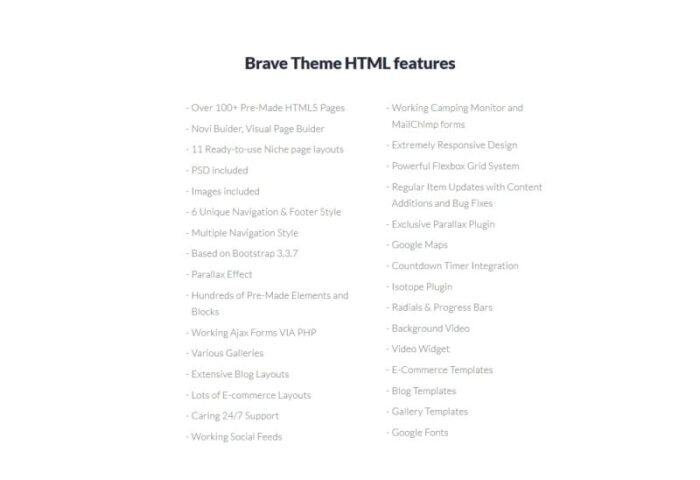 Tema Brave - Template Situs Web HTML Serbaguna - Fitur Gambar 7