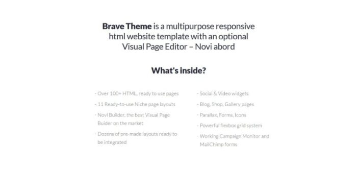 Tema Brave - Template Situs Web HTML Serbaguna - Fitur Gambar 8