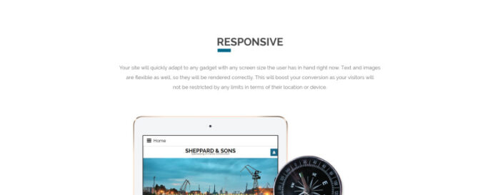 Template Joomla Responsif Maritim - Fitur Gambar 1