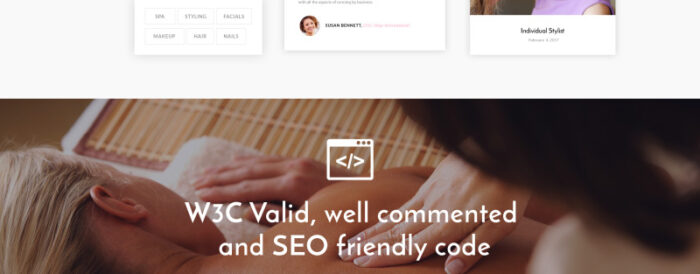 Template Situs Web Multihalaman Responsif Salon Kecantikan - Fitur Gambar 4