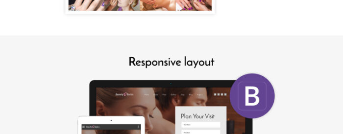 Template Situs Web Multihalaman Responsif Salon Kecantikan - Fitur Gambar 10
