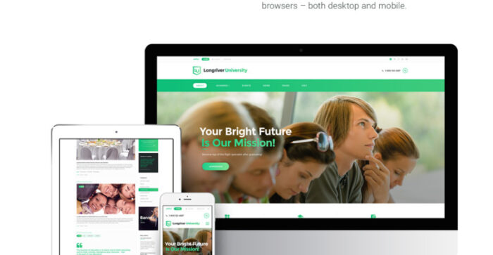Tema WordPress Responsif Universitas Longriver - Fitur Gambar 12