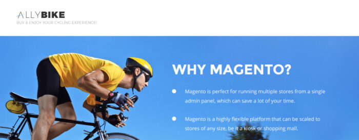 AllyBike - Toko Perlengkapan Bersepeda Tema Magento Responsif - Fitur Gambar 1