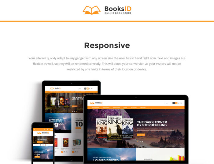 BooksID - Tema Toko Buku Magento - Fitur Gambar 1