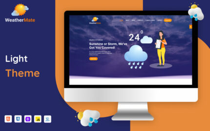 Weather Mate - Template Bootstrap Situs Web Prakiraan Cuaca Lengkap - Fitur Gambar 1