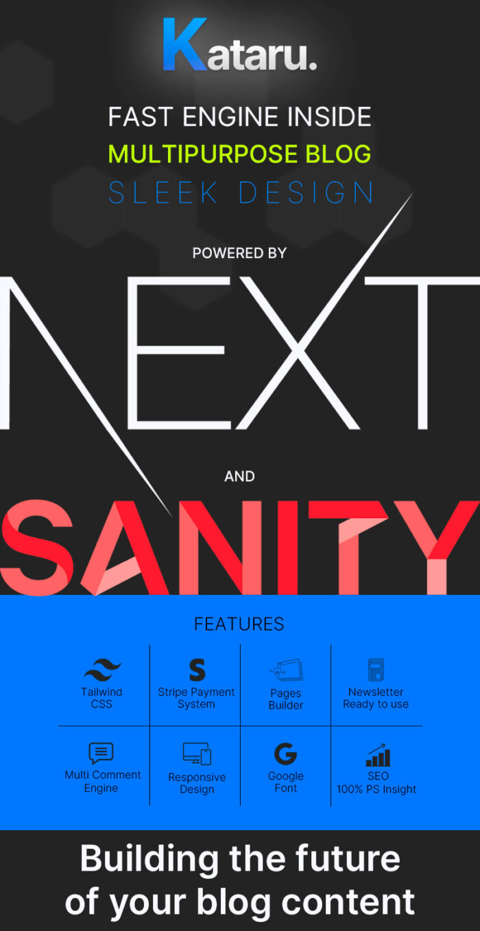 Kataru - Tema Blog Serbaguna - Sanity CMS + NextJS + Tailwind CSS - Fitur Gambar 2