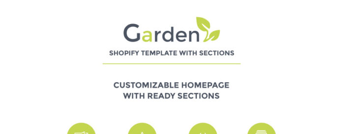 Tema Shopify Responsif Desain Taman - Fitur Gambar 1