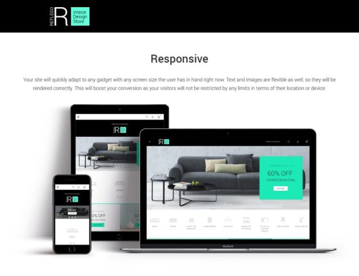 Reflego - Tema Magento untuk Furnitur & Dekorasi Rumah - Fitur Gambar 1