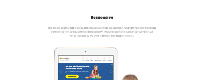 Template Joomla Responsif Pusat Anak - Fitur Gambar 1