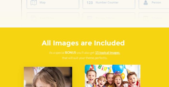 Tema WordPress Responsif Layanan Pesta Anak Kiddaboo - Fitur Gambar 10