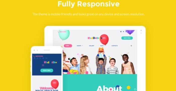 Tema WordPress Responsif Layanan Pesta Anak Kiddaboo - Fitur Gambar 21