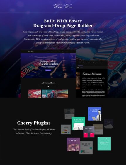 WinWin - Tema WordPress Situs Web Kasino - Fitur Gambar 1